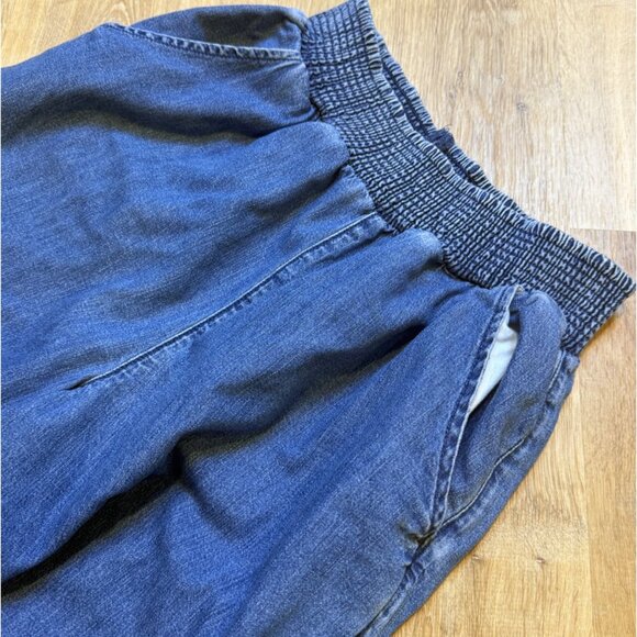 American Eagle Cotton Super Wide Leg Pants With Elastic Waistband Size Large - Picture 2 of 7